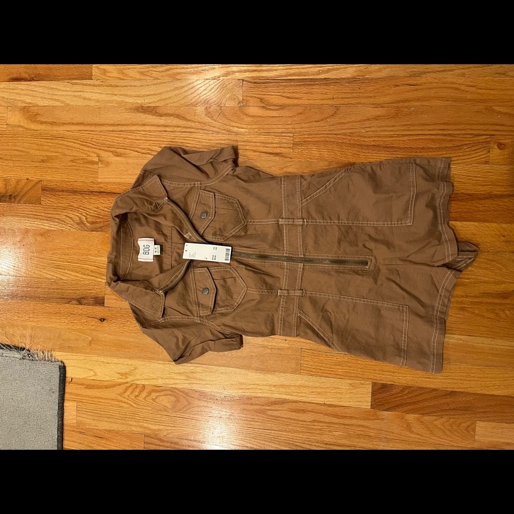 Urban Outfitters BDG tan zip up romper- never worn